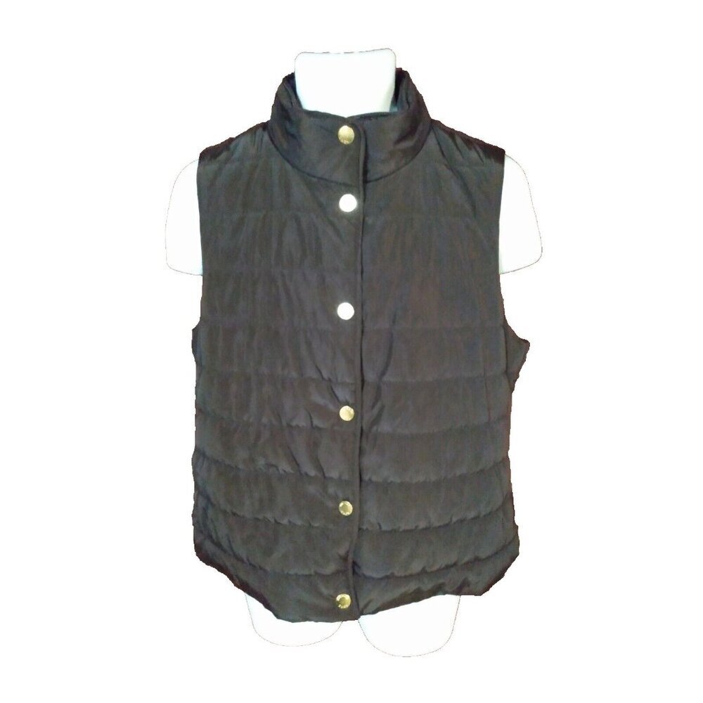 Women's Michael Kors Light Puffer Vest Large Black Jacket